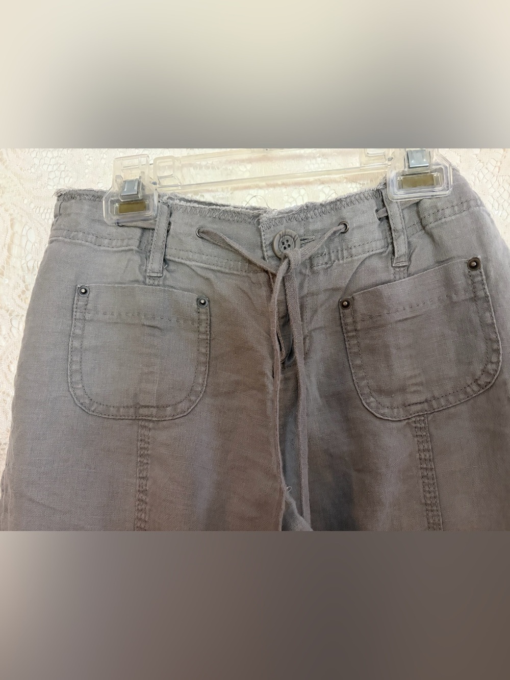 INC International Concepts Pre-loved Women’s Relaxed Drawstring Pants Gray 2P - Picture 2 of 7